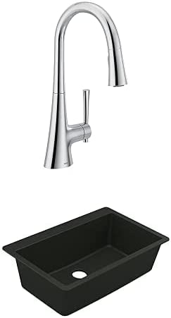 Moen 9126EVSRS Kurv Smart Touchless Pull Down Sprayer Kitchen Faucet with Voice Control and Power Boost, Spot Resist Stainless