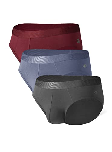 Men's 3 Pack Soft Modal Briefs Breathable Pouch Underwear