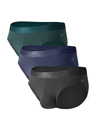 Men's 3 Pack Soft Modal Briefs Breathable Pouch Underwear