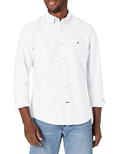 Men's Long Sleeve Stretch Oxford Button Down Shirt in Custom Fit