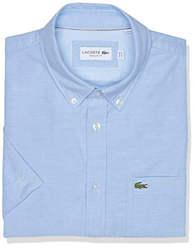 Mens Short Sleeve Oxford Button Down Collar Regular Fit Woven Button Down Shirt