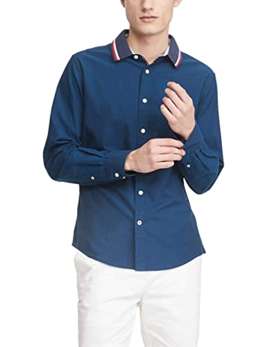 Men's Long Sleeve Stretch Oxford Button Down Shirt in Custom Fit