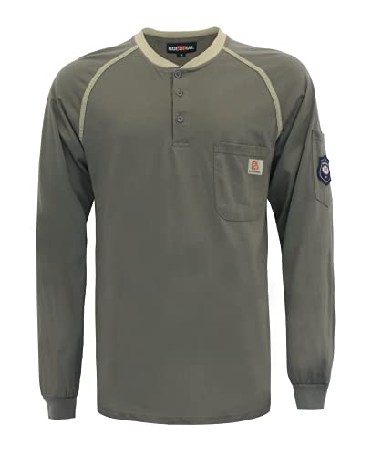 Shirts 5.5oz Light Weight for Summer Henley Shirts Flame Resistant/Fire Retardant Shirt