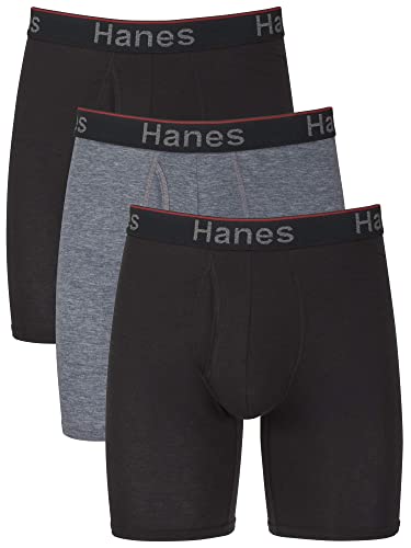 Support Pouch Men's Boxer Briefs Pack, Anti-Chafing, Moisture-Wicking Underwear, Odor Control (Reg or Long Leg)