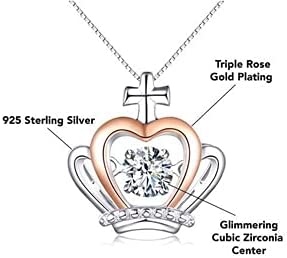 Aphrodite's To My Badass Wife, Luxe Crown Necklace Gift for Wife, 925 Sterling Silver, Necklaces for Women, Wedding Anniversary, Birthday Gifts for Her, Gifts for Wife