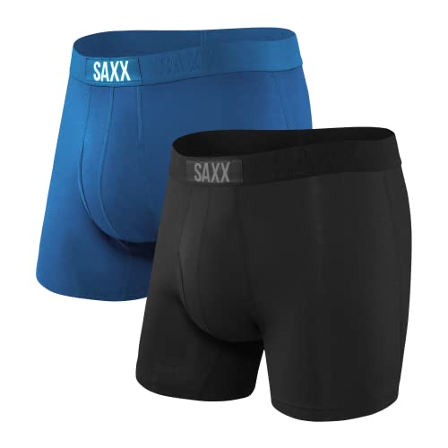 Men's Underwear - Ultra Super Soft Boxer Briefs with Fly and Built-in Pouch Support - Underwear for Men, Pack of 2