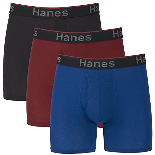 Support Pouch Men's Boxer Briefs Pack, Anti-Chafing, Moisture-Wicking Underwear, Odor Control (Reg or Long Leg)