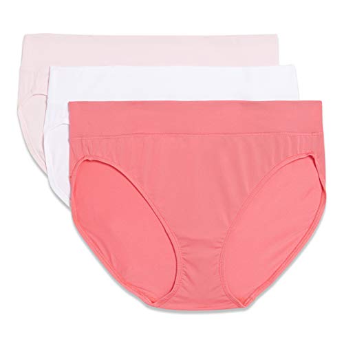 Warner's Women's Blissful Benefits Dig-Free Comfort Waistband Microfiber Hi-Cut 3-Pack 5138w
