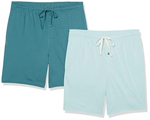 Essentials Men's Cotton Pajama Shorts, Pack of 2