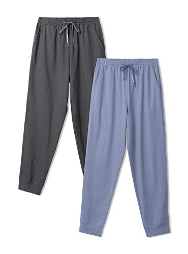 Men's Soft Cotton Pajama Pants Lounge Wear Long PJs Bottoms 1 or 2 Pack