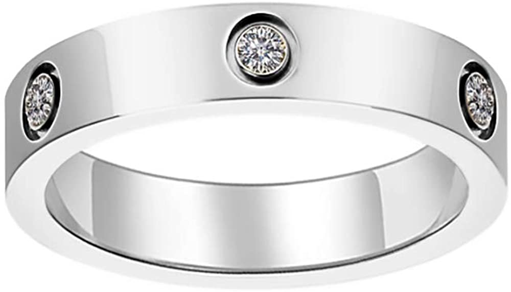Fashion Classic 18K Gold Plated Titanium Steel Women Stacking Ring Best Gifts Couples Valentine's Day