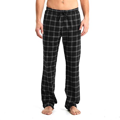 Mens Tall Pajama Pants 34/36/38 Long Inseam Plaid Lounge Pants Sleepwear Pajama Bottoms 100% Cotton