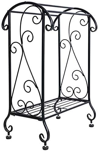 HopeHope Throw Blanket Storage - Living Room Decor - Bathroom Towel Rack Metal Free Standing Bath Towel Blanket Storage Organization, Rack for Bathroom, Bedroom, Laundry Room