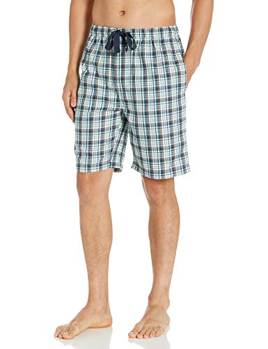 Men's Plaid Poly Rayon Drawstring Sleep Lounge Short