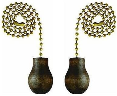 Ciata Pull Chain with 12 inch Beaded Chain - Clear Glass Fan and Bulb in Brushed Nickel