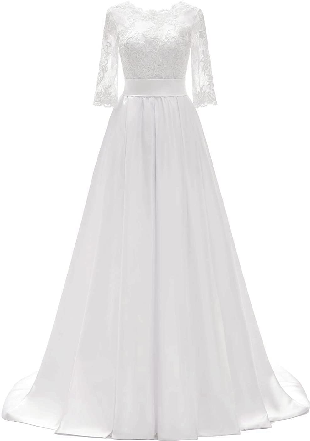 Women's Ball Gown Lace Bridal Wedding Dresses