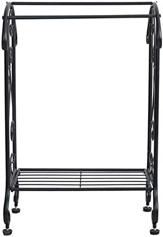 HopeHope Throw Blanket Storage - Living Room Decor - Bathroom Towel Rack Metal Free Standing Bath Towel Blanket Storage Organization, Rack for Bathroom, Bedroom, Laundry Room