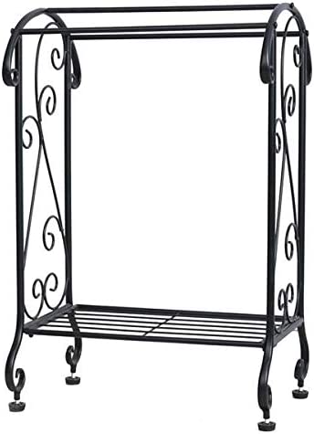 HopeHope Throw Blanket Storage - Living Room Decor - Bathroom Towel Rack Metal Free Standing Bath Towel Blanket Storage Organization, Rack for Bathroom, Bedroom, Laundry Room