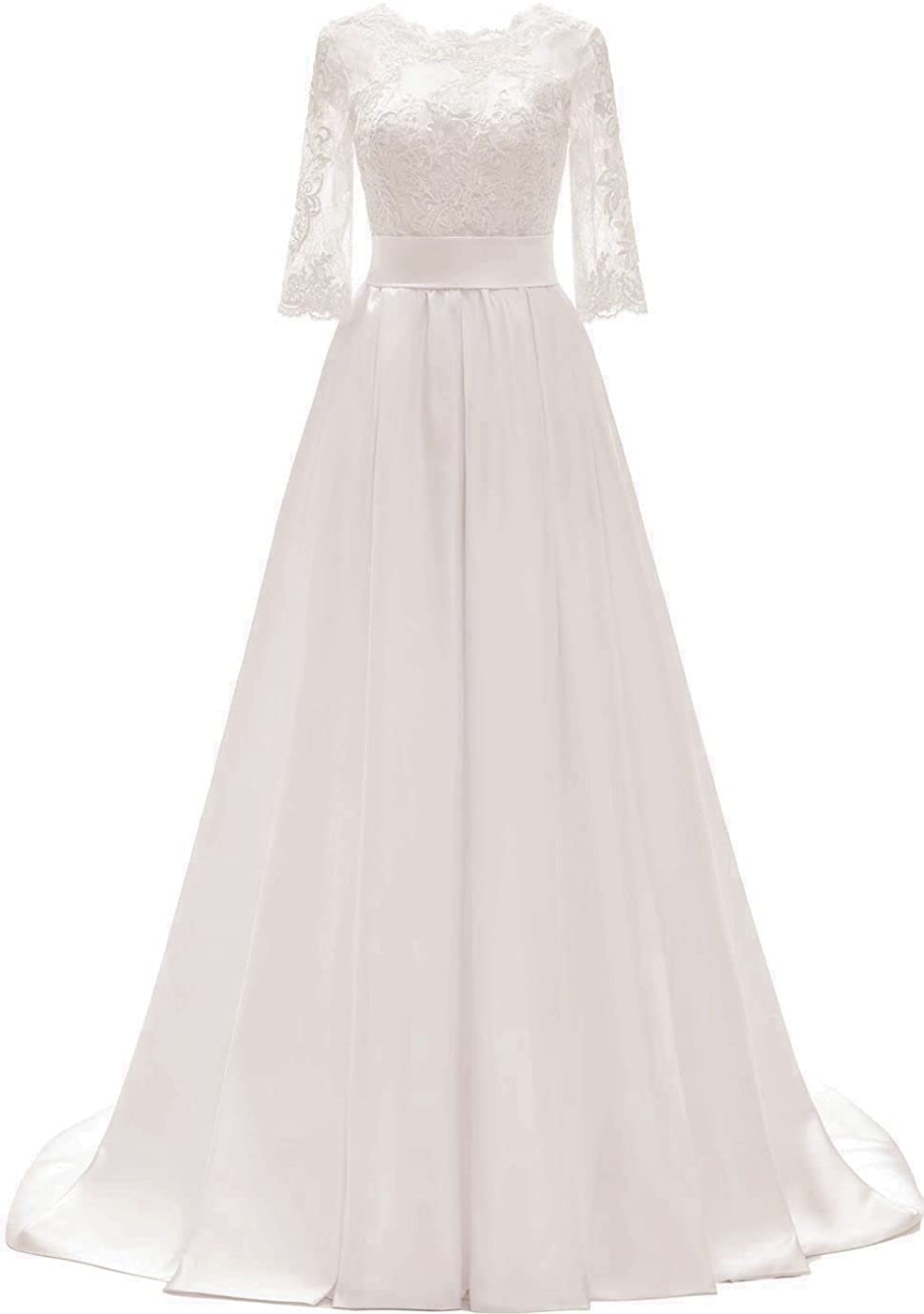 Women's Ball Gown Lace Bridal Wedding Dresses