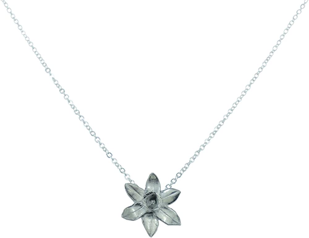 10th Anniversary Flower Daffodil Pendant - Made from 100% Pure Tin