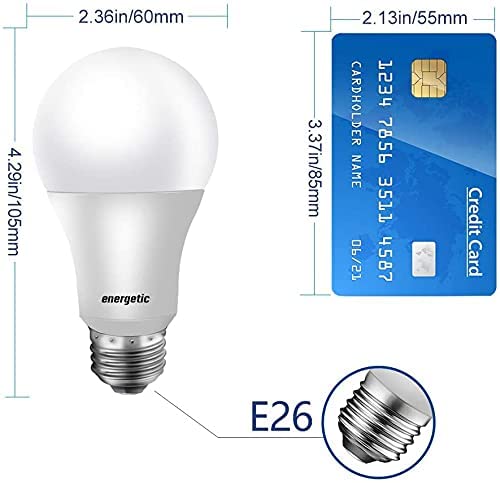 24-Pack A19 LED Light Bulb, 60 Watt Equivalent, Daylight 5000K, E26 Medium Base, Non-Dimmable LED Light Bulb, UL Listed