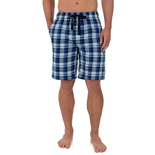 Men's Plaid Poly Rayon Drawstring Sleep Lounge Short