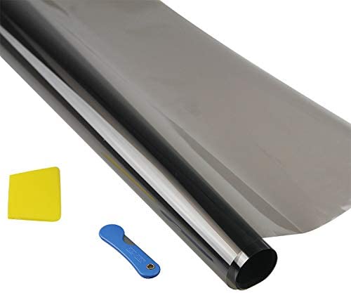 Window Tint Film, Anti-Scratch Tinting Film Roll for Car, RV, and Other Vehicles, Sun Window Film for Shading, Heat Insulation, Sun Protection ((Transmission: 25%, Medium Black Tint))