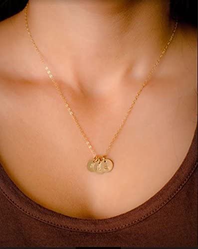 Initial Necklaces for Women, Dainty 14k Gold-Filled or Sterling Silver Three Initial Necklace, Personalized Necklaces for Women, Letter Necklace for Women, j k s Necklace for Teens-Girls