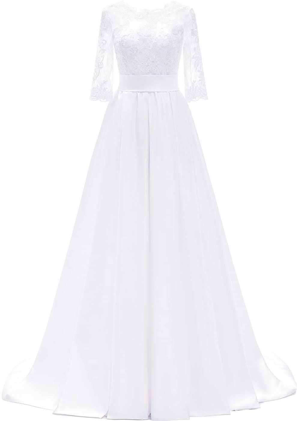 Women's Ball Gown Lace Bridal Wedding Dresses
