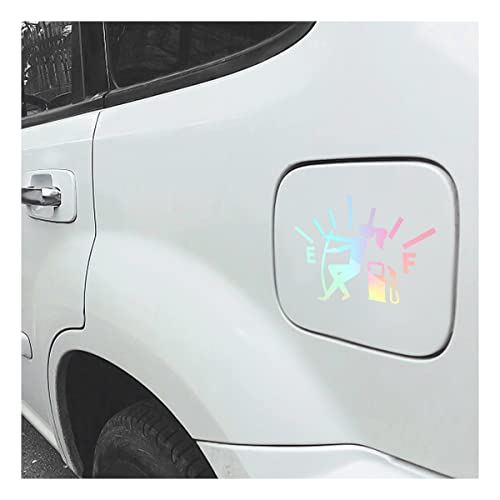2PCS Funny Car Stickers, Angry Boy Fuel Gauge Empty Stickers, High Gas Consumption Vinyl Decal, Funny Fuel Tank Cover Stickers for Women Men, Fit Cars, Trucks, SUV, Motorcycles (Red/Boy)