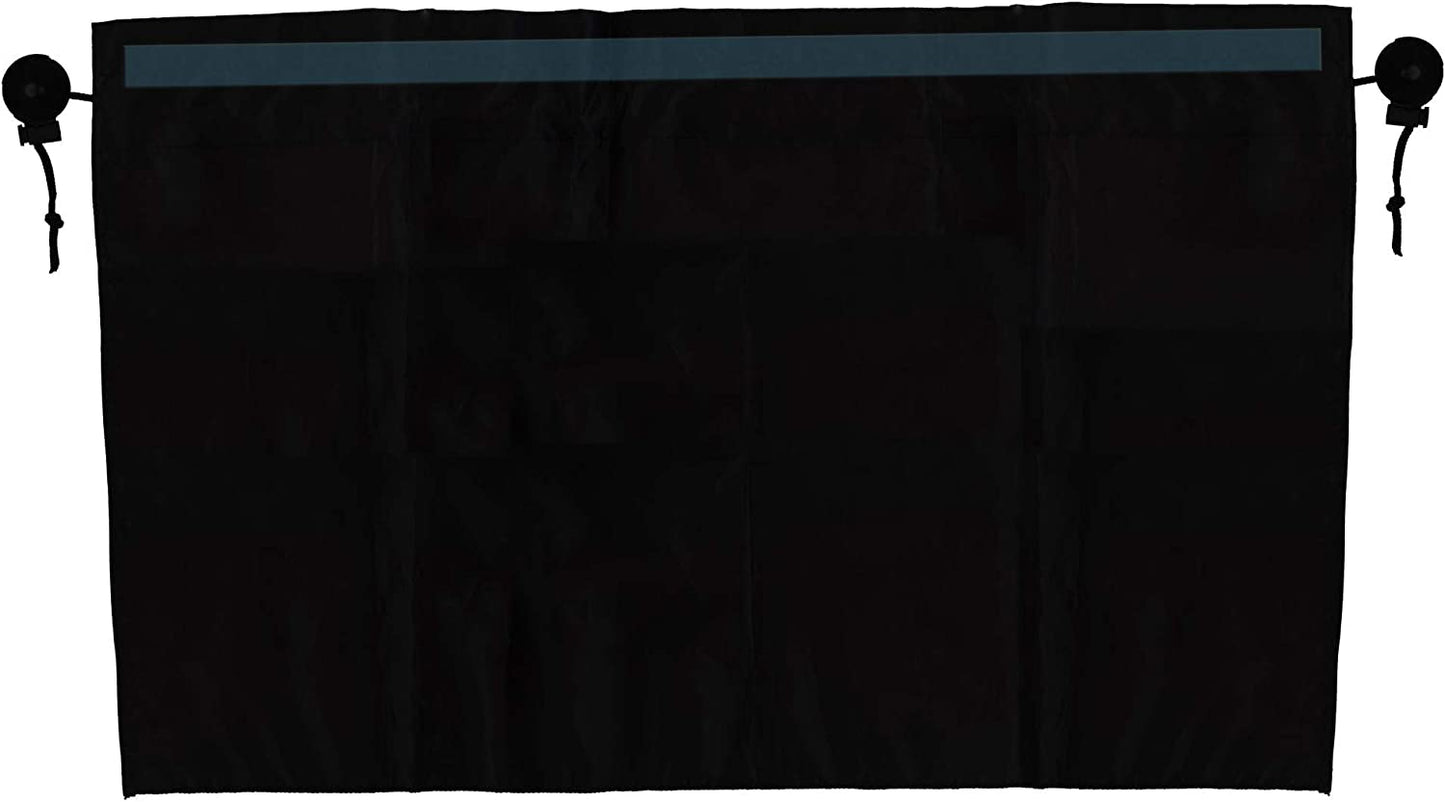 Detachable Adhesive Curtain for Cars Affixing Removable Adhesive Tape Privacy Protection Direct Sunlight UV Protection Light-Shielding Fabric (25.5 x 17.7 inch, Black)