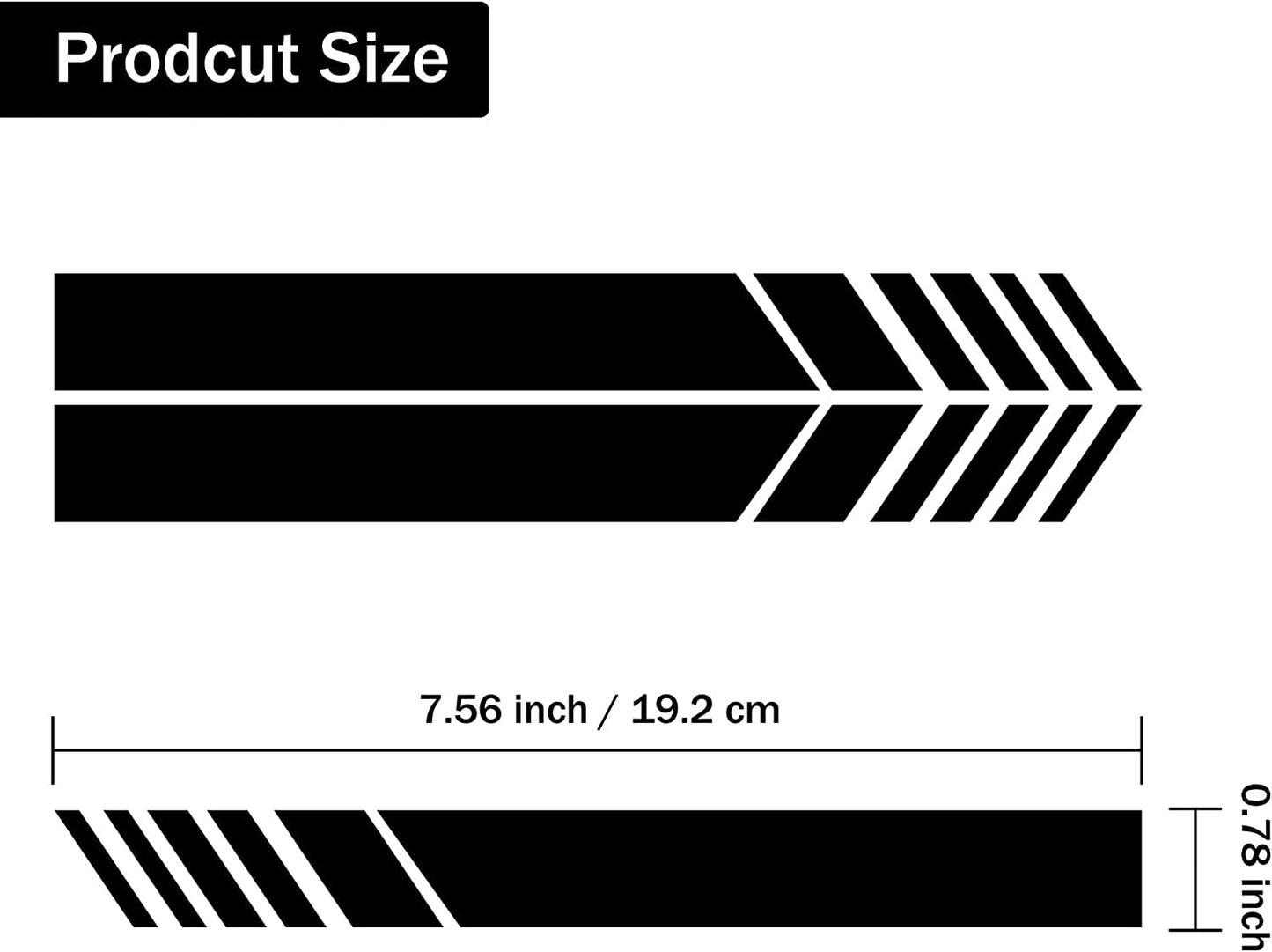 Car Exterior Accessories Rear View Mirror Stickers Decor Car Body Sticker Vinyl 4pcs (Black)