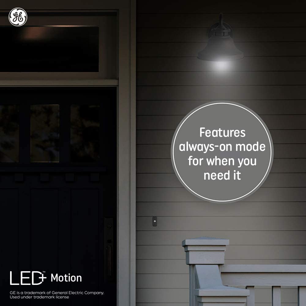LED+ Outdoor Security Light Bulbs with Motion Sensors, Warm White, Medium Base (Pack of 2)