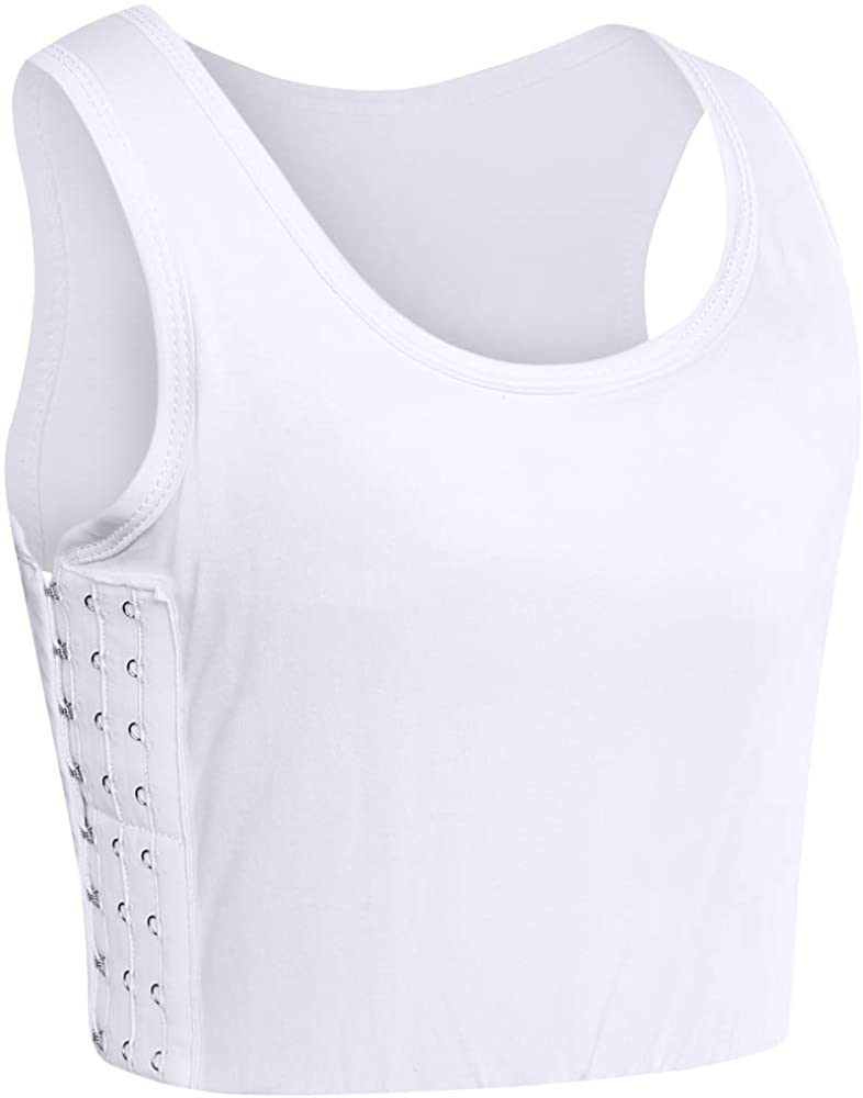 Women Tomboy Breathable Cotton Elastic Band Colors Chest Binder Tank Top (M-6XL)