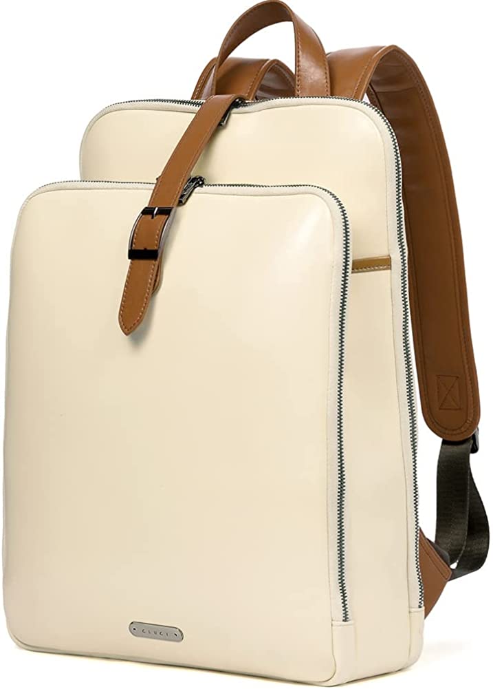 Womens Backpack Purse Leather 15.6 Inch Laptop Travel Business Vintage Large Shoulder Bags