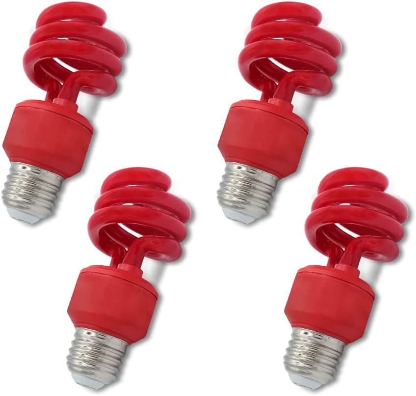13W CFL Blacklight Bulb by Lumenivo - Spiral Black Light CFL Bulb E26 Medium Screw Base for Halloween, Party, Decorative Lighting - Glow in The Dark Effect - 120V - 2 Pack
