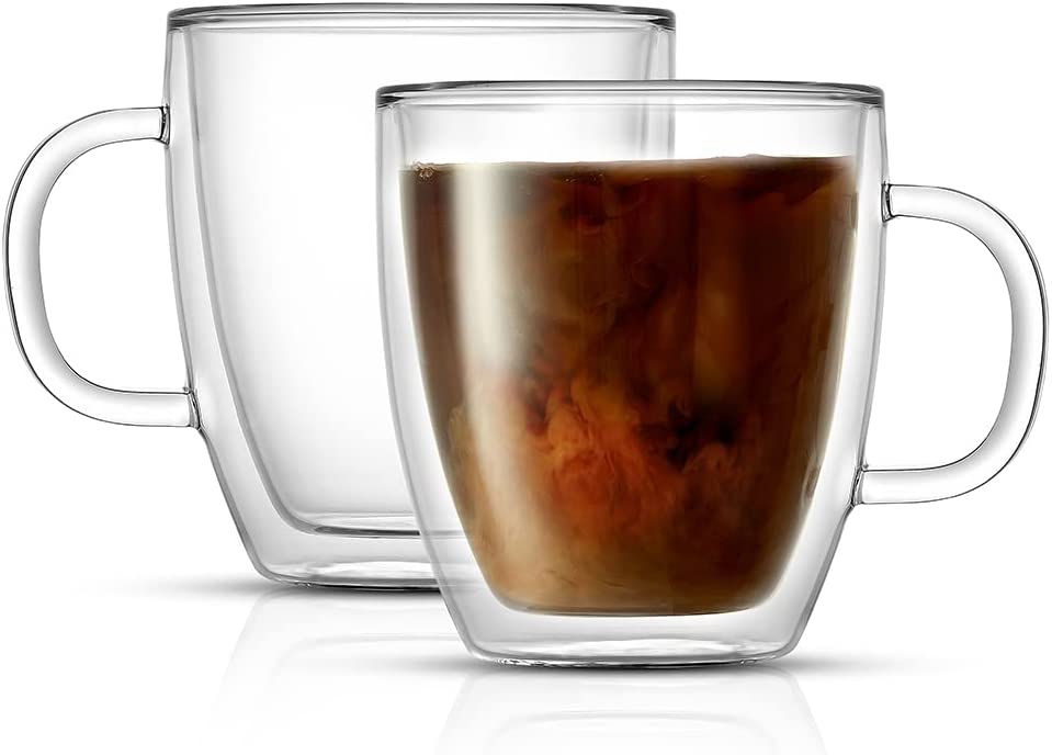 Savor Double Wall Insulated Glasses Espresso Mugs (Set of 2) - 5.4-Ounces