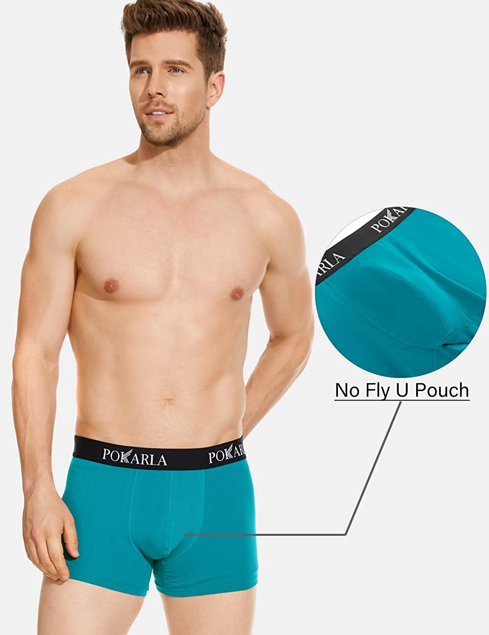 Pack Mens Cotton Stretch Trunks Underwear No Fly Tagless Underpants