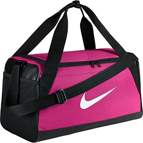 NIKE Brasilia Training Duffel Bag, Black/Black/White, Small