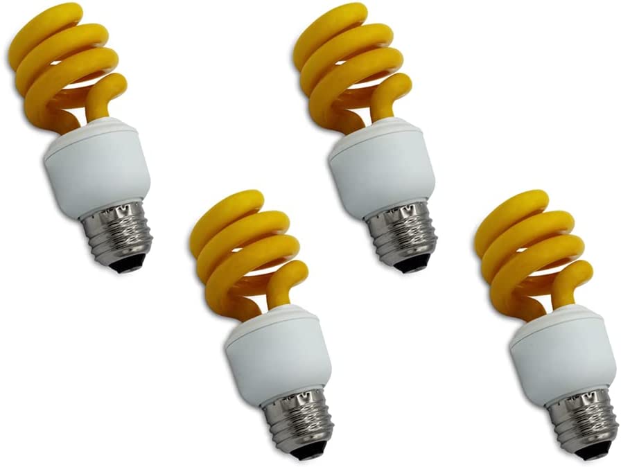 13W CFL Blacklight Bulb by Lumenivo - Spiral Black Light CFL Bulb E26 Medium Screw Base for Halloween, Party, Decorative Lighting - Glow in The Dark Effect - 120V - 2 Pack