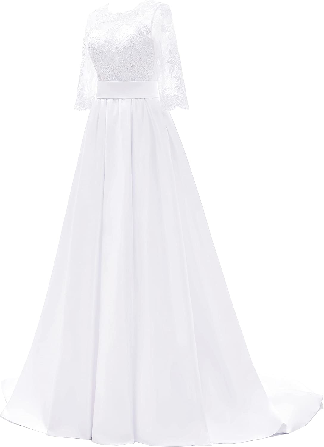Women's Ball Gown Lace Bridal Wedding Dresses