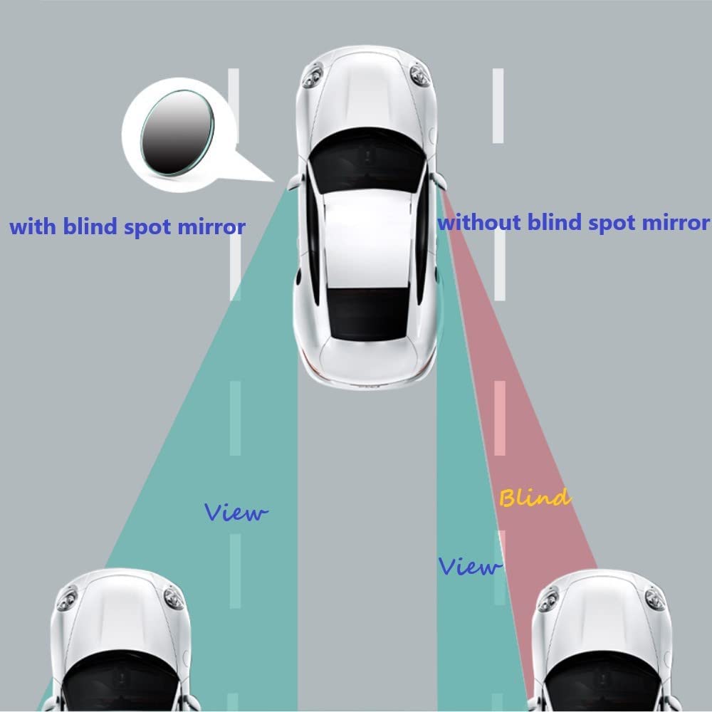 2 Pack Car Blind Spot Side Mirrors, Mirrors for Blind Side with Wide Angle, Car Door Mirrors Side Rear View Mirrors for Car SUV Van and Trucks, etc