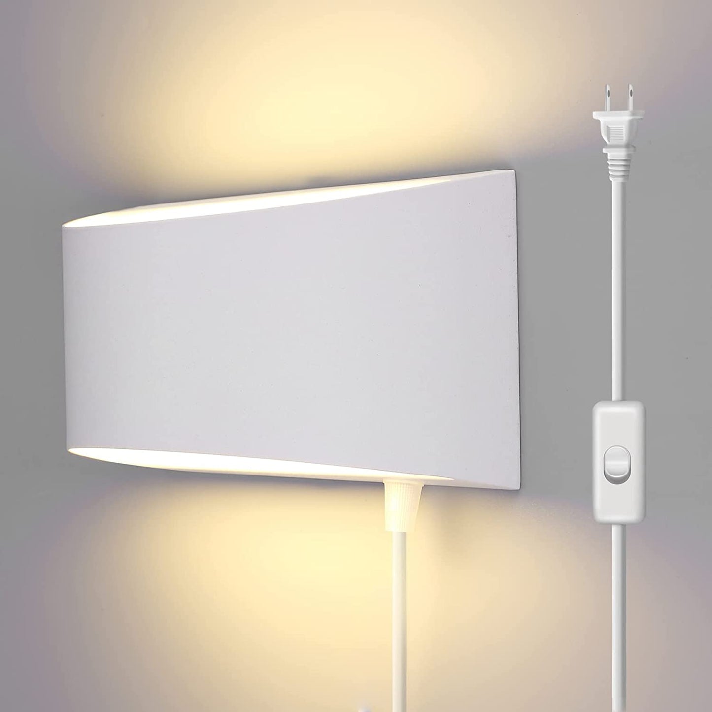 LED Wall Sconce,Up and Down Indoor Wall Lamps, Wall Lighting Fixture Lamps, Interior Wall Lights for Living Room, Bedroom, Hallway,Corridor,Conservatory Cool White 6000K(1PCS Wall Sconce)