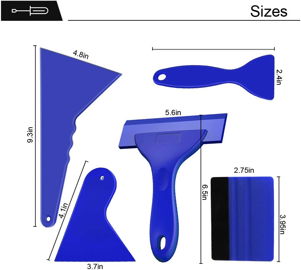 14 Pcs Car Vinyl Wrap Tool Kit,Automotive Sun Protection Window Tinting Kits for Vehicle Glass Protective Film Window Wrapping Tint Installing