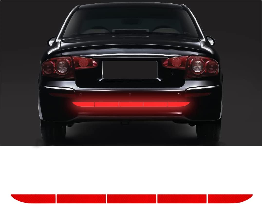 Car Trunk Reflective Sticker, Strong Reflective Anti-Scratch Waterproof Adhesive Stickers for Safe Driving, Universal for Most Cars/SUVs/Pickup Trucks, Auto Exterior Accessories (Blue)