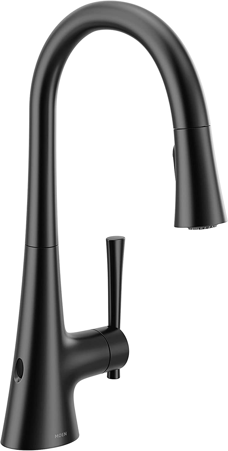 Moen 9126EVSRS Kurv Smart Touchless Pull Down Sprayer Kitchen Faucet with Voice Control and Power Boost, Spot Resist Stainless