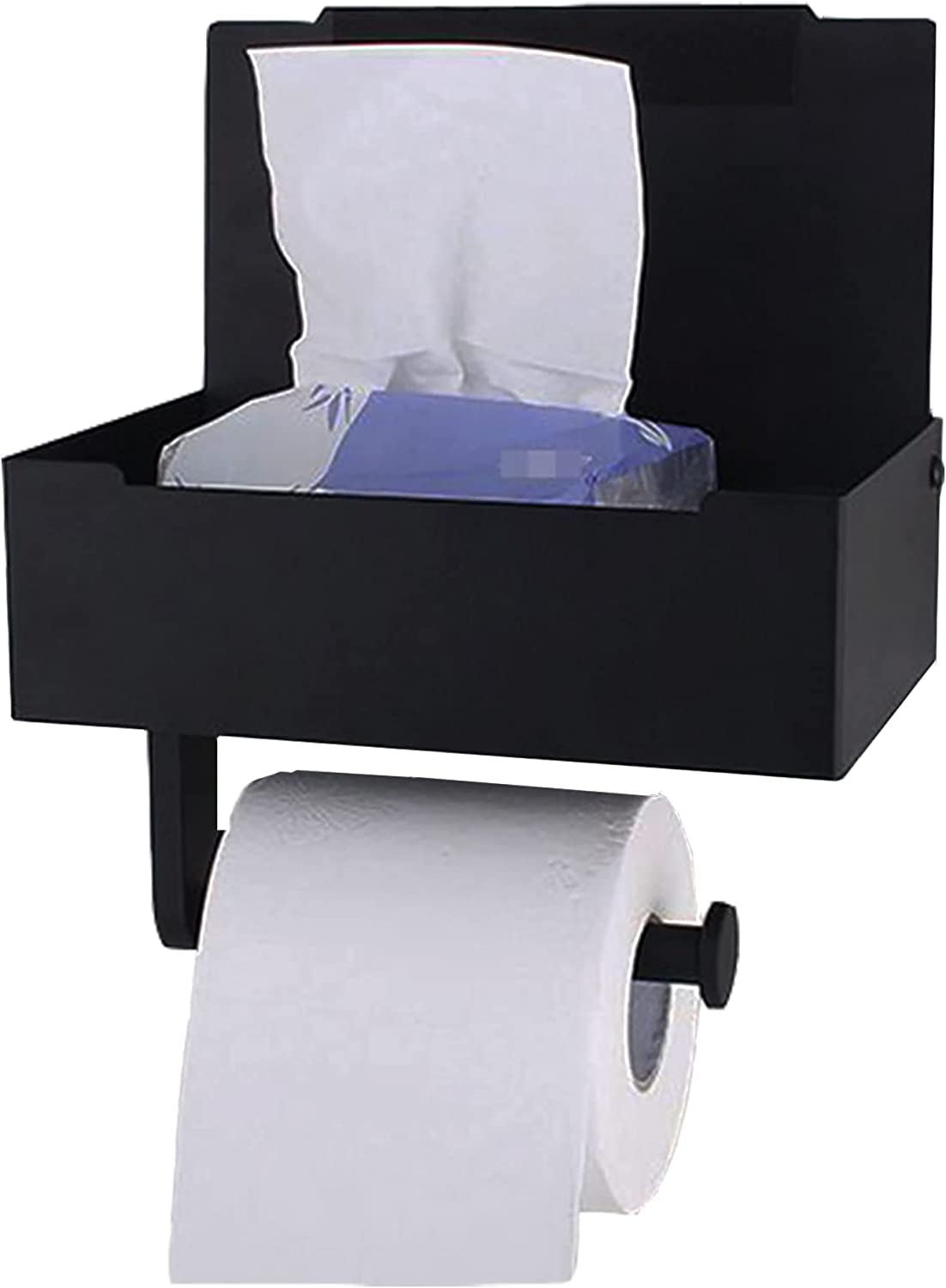 Toilet Paper Holder with Shelf and Storage,YIDATIKER Stainless Steel Wall Mounted Toilet Paper Holder for Bathroom