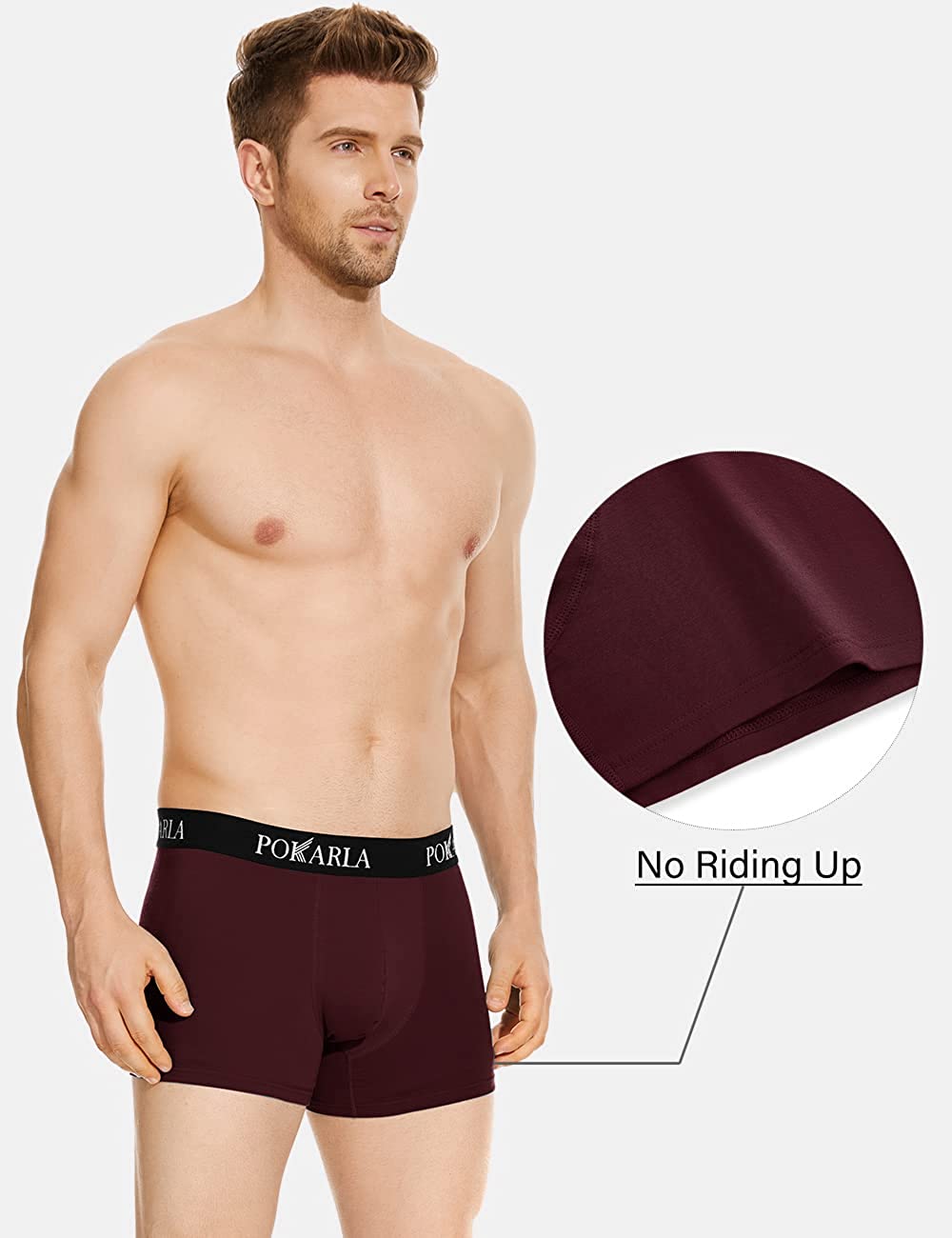 Pack Mens Cotton Stretch Trunks Underwear No Fly Tagless Underpants