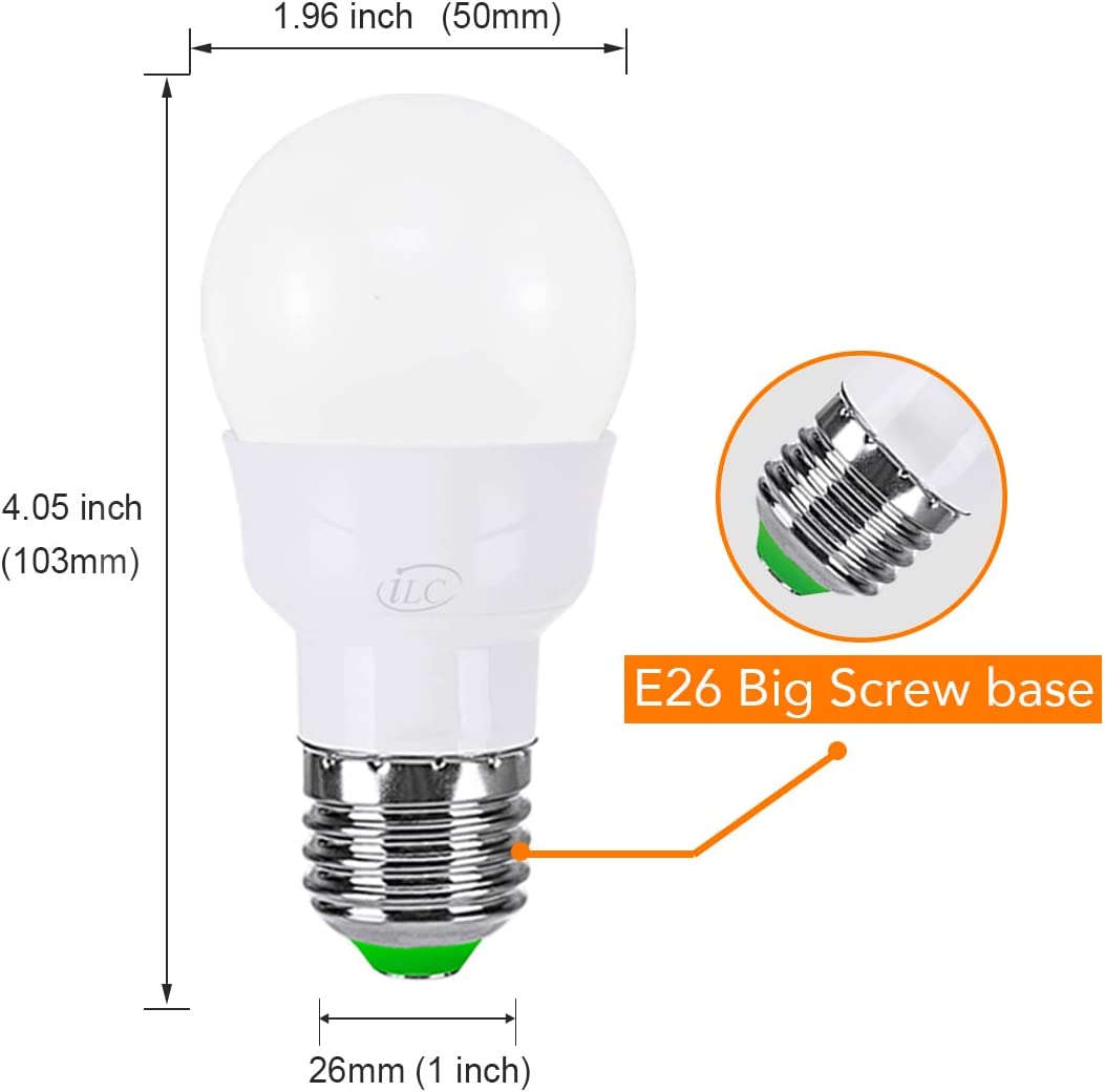 LED Light Bulb, Color Changing Light Bulb, 40W Equivalent, 450LM, 2700K Warm White 5W E26 Screw Base RGBW, Flood Light Bulb- 12 Color Choices - Timing Infrared Remote Control (4 Pack)