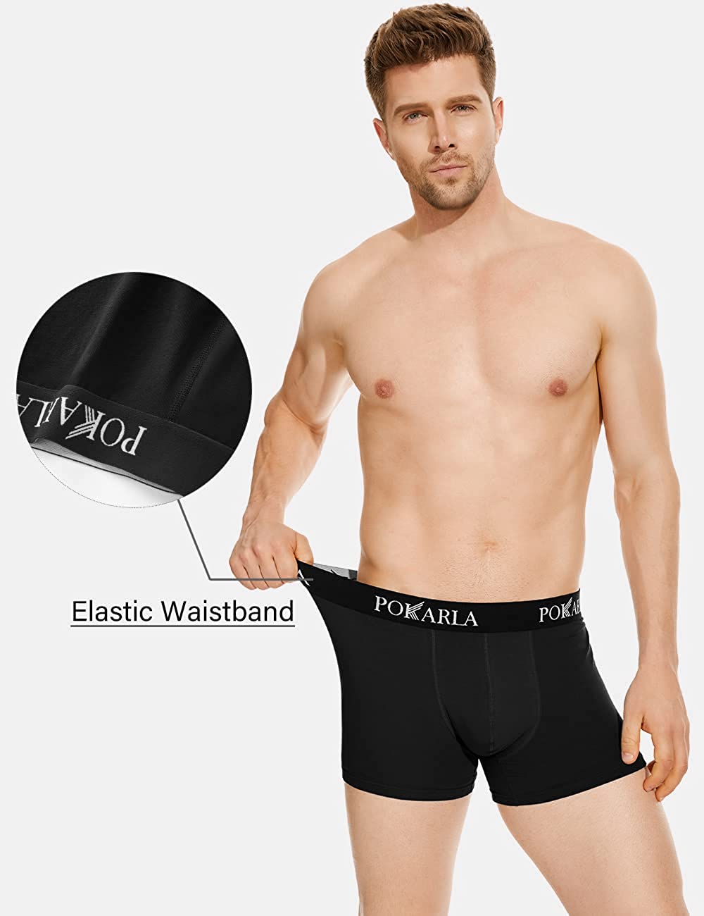 Pack Mens Cotton Stretch Trunks Underwear No Fly Tagless Underpants